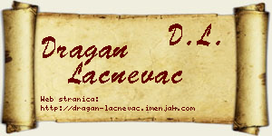 Dragan Lačnevac vizit kartica